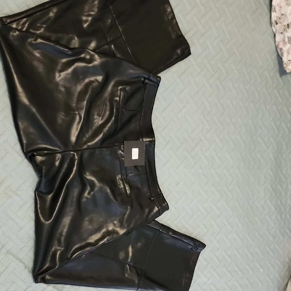 Marc New York Black Faux Leather Pants